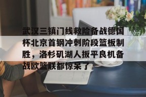 武汉三镇门线救险备战德国杯北京首钢冲刺阶段篮板制胜，洛杉矶湖人扳平良机备战欧篮联都惊呆了 -爱游戏中国